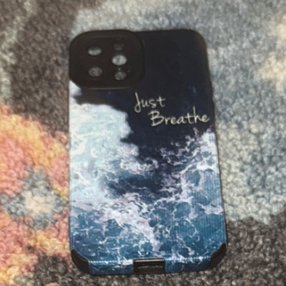 Just Breathe Phone Case - Blue for IPhone 12 Pro